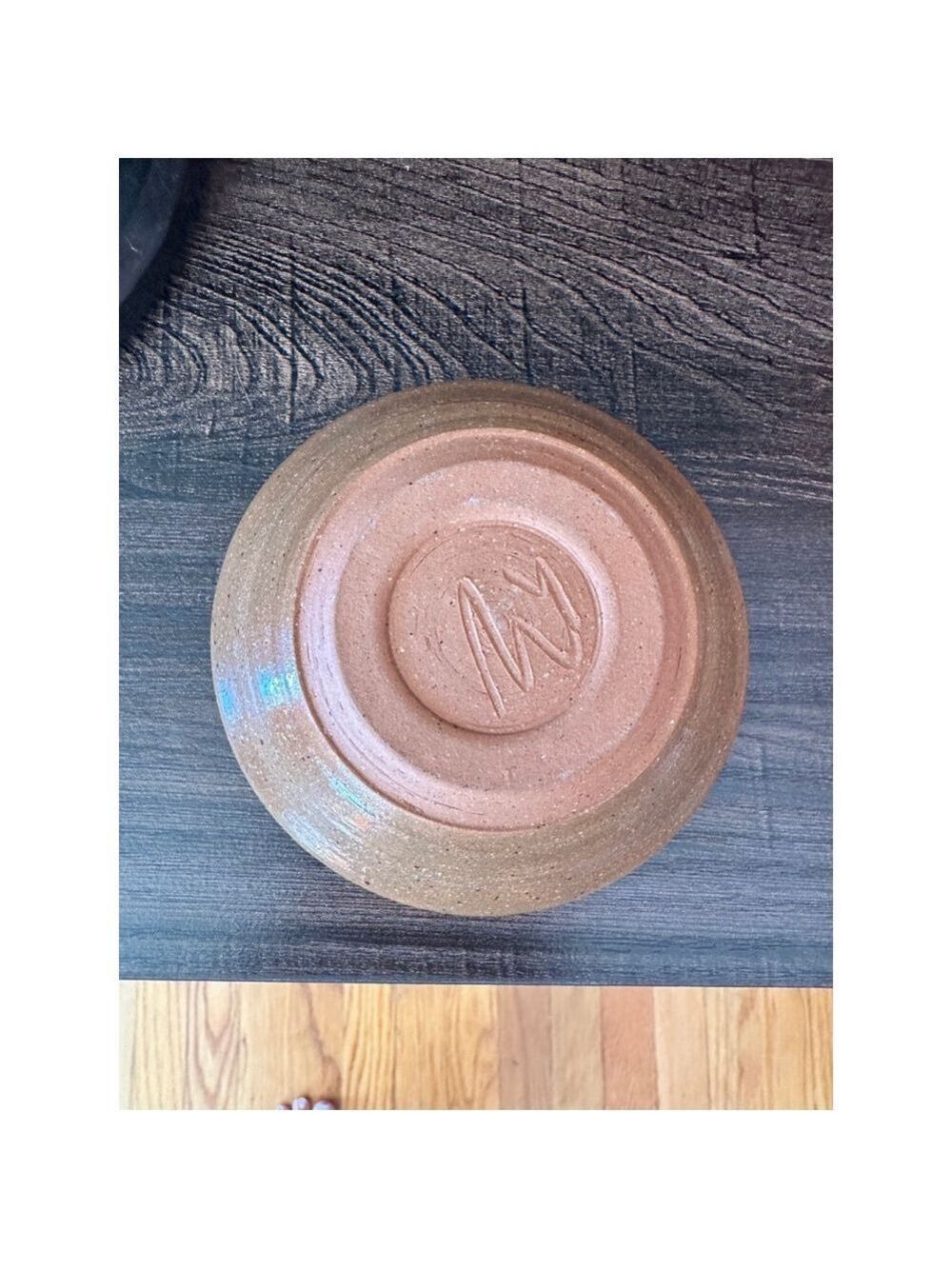 Signed Handmade Ceramic Bowls Set of 2 Blue Floral Pottery Stoneware Dinnerware - Picture 6 of 10